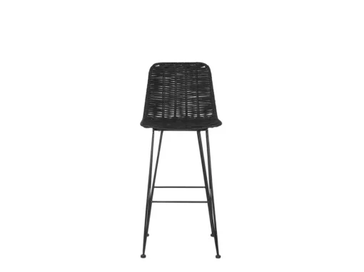 Lot De 2 Chaises De Bar En Rotin Noir CASSITA -Meilleur Meubles Magasin tabouret haut 17218563