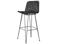 Lot De 2 Chaises De Bar En Rotin Noir CASSITA -Meilleur Meubles Magasin tabouret haut 17218565