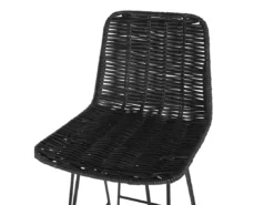Lot De 2 Chaises De Bar En Rotin Noir CASSITA -Meilleur Meubles Magasin tabouret haut 17218567