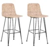 Lot De 2 Chaises De Bar En Rotin Clair CASSITA -Meilleur Meubles Magasin tabouret haut 17402245