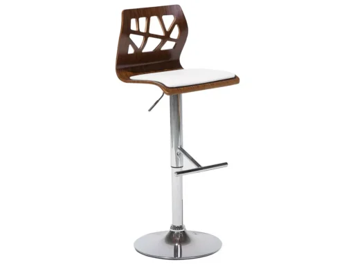 Chaise De Bar Marron Et Blanche PETERSBURG -Meilleur Meubles Magasin tabouret haut 18284513