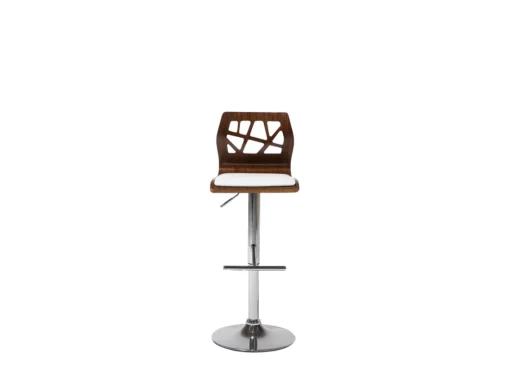 Chaise De Bar Marron Et Blanche PETERSBURG -Meilleur Meubles Magasin tabouret haut 18284519