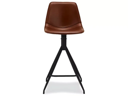 Lot De 2 Tabourets De Bar Avec Dossier Et Pivotant Isabel - Simili Et Métal - Marron -Meilleur Meubles Magasin tabouret haut 18865305