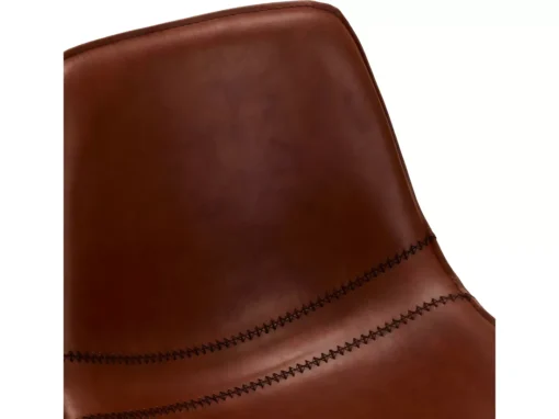 Lot De 2 Tabourets De Bar Avec Dossier Et Pivotant Isabel - Simili Et Métal - Marron -Meilleur Meubles Magasin tabouret haut 18865309