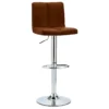 Lot De 2 Tabourets De Bar Réglable En Hauteur Coco - Simili Et Métal - Marron -Meilleur Meubles Magasin tabouret haut 18865333