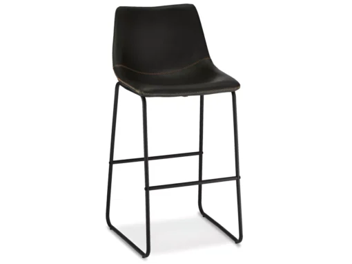 Lot De 2 Tabourets De Bar Avec Dossier Indiana - Simili Et Métal - Noir -Meilleur Meubles Magasin tabouret haut 18866253
