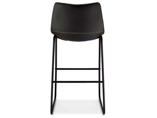 Lot De 2 Tabourets De Bar Avec Dossier Indiana - Simili Et Métal - Noir -Meilleur Meubles Magasin tabouret haut 18866255
