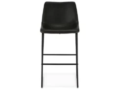 Lot De 2 Tabourets De Bar Avec Dossier Indiana - Simili Et Métal - Noir -Meilleur Meubles Magasin tabouret haut 18866257