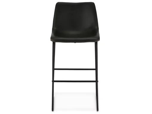 Lot De 2 Tabourets De Bar Avec Dossier Indiana - Simili Et Métal - Noir -Meilleur Meubles Magasin tabouret haut 18866257