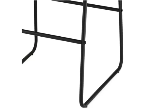 Lot De 2 Tabourets De Bar Avec Dossier Indiana - Simili Et Métal - Noir -Meilleur Meubles Magasin tabouret haut 18866261