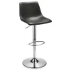 Lot De 2 Tabourets De Bar Réglable En Hauteur Lukas - Simili Et Métal - Gris -Meilleur Meubles Magasin tabouret haut 18866487
