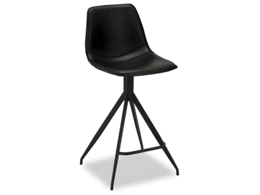 Lot De 2 Tabourets De Bar Avec Dossier Et Pivotant Isabel - Simili Et Métal - Noir -Meilleur Meubles Magasin tabouret haut 18866503
