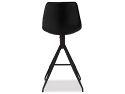 Lot De 2 Tabourets De Bar Avec Dossier Et Pivotant Isabel - Simili Et Métal - Noir -Meilleur Meubles Magasin tabouret haut 18866507