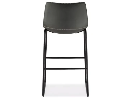 Lot De 2 Tabourets De Bar Avec Dossier Indiana - Simili Et Métal - Gris -Meilleur Meubles Magasin tabouret haut 18866719
