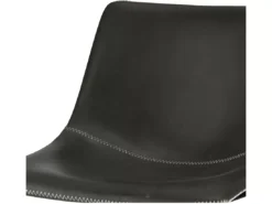 Lot De 2 Tabourets De Bar Avec Dossier Indiana - Simili Et Métal - Gris -Meilleur Meubles Magasin tabouret haut 18866723