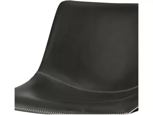 Lot De 2 Tabourets De Bar Avec Dossier Indiana - Simili Et Métal - Gris -Meilleur Meubles Magasin tabouret haut 18866723