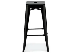 Lot De 4 Tabourets De Bar Sans Dossier Et Empilable Korona - Métal - Noir -Meilleur Meubles Magasin tabouret haut 18866767