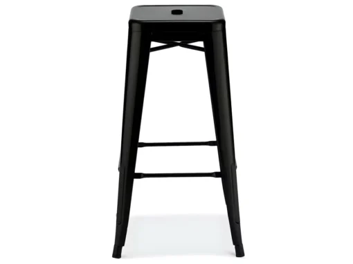 Lot De 4 Tabourets De Bar Sans Dossier Et Empilable Korona - Métal - Noir -Meilleur Meubles Magasin tabouret haut 18866767