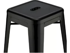 Lot De 4 Tabourets De Bar Sans Dossier Et Empilable Korona - Métal - Noir -Meilleur Meubles Magasin tabouret haut 18866769