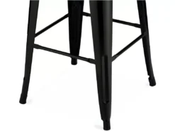 Lot De 4 Tabourets De Bar Sans Dossier Et Empilable Korona - Métal - Noir -Meilleur Meubles Magasin tabouret haut 18866771