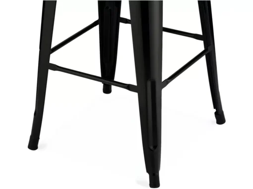 Lot De 4 Tabourets De Bar Sans Dossier Et Empilable Korona - Métal - Noir -Meilleur Meubles Magasin tabouret haut 18866771