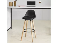 Tabouret De Bar Tabouret Haut Cuisine Avec Dossier Et Repose-pieds, FST70-SCH -Meilleur Meubles Magasin tabouret haut 19308763