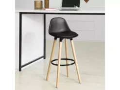 Tabouret De Bar Tabouret Haut Cuisine Avec Dossier Et Repose-pieds, FST70-SCH -Meilleur Meubles Magasin tabouret haut 19308773