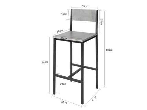 Lot De 2 Chaises Hautes Tabourets De Bar Cuisine Chaises De Bar Avec Repose-Pieds,SoBuy FST53-HGx2 -Meilleur Meubles Magasin tabouret haut 19791709
