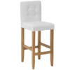 Chaise De Bar En Cuir PU Blanc Crème MADISON -Meilleur Meubles Magasin tabouret haut 22737501