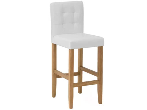 Chaise De Bar En Cuir PU Blanc Crème MADISON -Meilleur Meubles Magasin tabouret haut 22737501