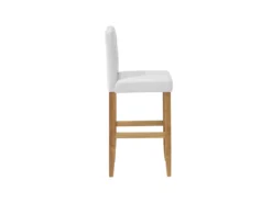 Chaise De Bar En Cuir PU Blanc Crème MADISON -Meilleur Meubles Magasin tabouret haut 22737509