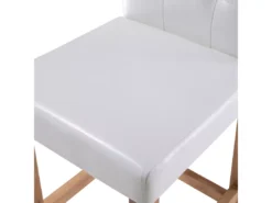 Chaise De Bar En Cuir PU Blanc Crème MADISON -Meilleur Meubles Magasin tabouret haut 22737515