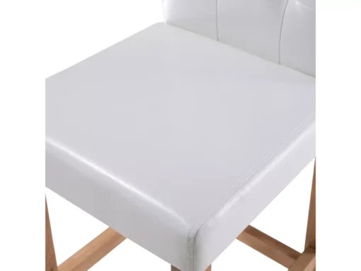 Chaise De Bar En Cuir PU Blanc Crème MADISON -Meilleur Meubles Magasin tabouret haut 22737515