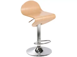 Lot De 2 Tabourets De Bar Bois Clair LIVERPOOL -Meilleur Meubles Magasin tabouret haut 23896207