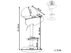 Lot De 2 Tabourets De Bar Bois Foncé LIVERPOOL -Meilleur Meubles Magasin tabouret haut 23896221