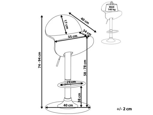 Lot De 2 Tabourets De Bar Bois Foncé LIVERPOOL -Meilleur Meubles Magasin tabouret haut 23896221