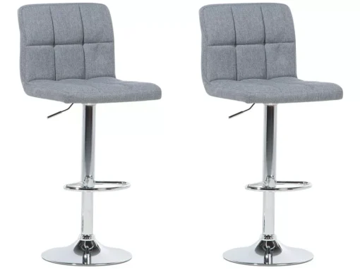 Lot De 2 Chaises De Bar Réglables Grises MARION -Meilleur Meubles Magasin tabouret haut 24204015