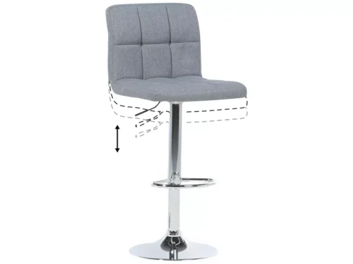 Lot De 2 Chaises De Bar Réglables Grises MARION -Meilleur Meubles Magasin tabouret haut 24204029
