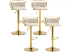 Chaise En Velours, Ensemble De 4, Tabouret De Bar, Salon -Meilleur Meubles Magasin tabouret haut 24299283