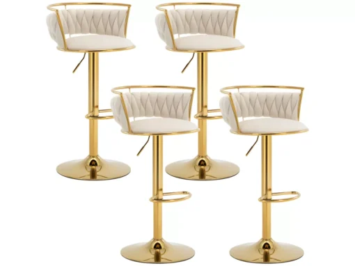 Chaise En Velours, Ensemble De 4, Tabouret De Bar, Salon -Meilleur Meubles Magasin tabouret haut 24299283
