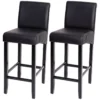 Tabouret De Bar MCW-C33 (lot De 2),noir Mat, Pieds Foncés -Meilleur Meubles Magasin tabouret haut 24536001