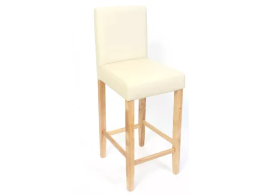 Tabouret De Bar Cesena (lot De 2), Lot De 2 Tabourets De Bar M37, Simili-cuir Mat, Crème/pieds Clairs -Meilleur Meubles Magasin tabouret haut 24536089