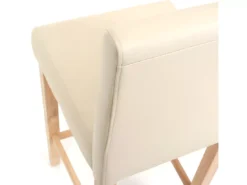 Tabouret De Bar Cesena (lot De 2), Lot De 2 Tabourets De Bar M37, Simili-cuir Mat, Crème/pieds Clairs -Meilleur Meubles Magasin tabouret haut 24536091