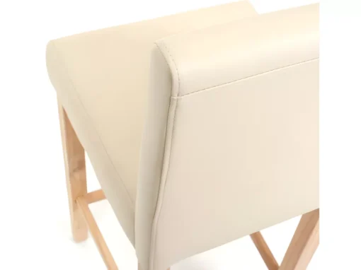 Tabouret De Bar Cesena (lot De 2), Lot De 2 Tabourets De Bar M37, Simili-cuir Mat, Crème/pieds Clairs -Meilleur Meubles Magasin tabouret haut 24536091