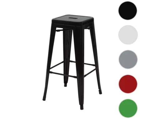 Tabouret De Bar MCW-A73 Métal Empilable,noir -Meilleur Meubles Magasin tabouret haut 24536351