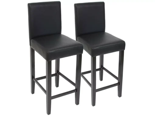 Tabouret De Bar Cesena (lot De 2),noir, Pieds Foncés -Meilleur Meubles Magasin tabouret haut 24536421