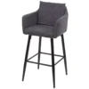 Tabouret De Bar MCW-H93,tissu/textile Gris Foncé -Meilleur Meubles Magasin tabouret haut 24536465