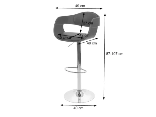 Tabouret De Bar MCW-A47b,gris-mat -Meilleur Meubles Magasin tabouret haut 24547337