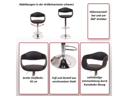 Tabouret De Bar MCW-A47b,gris-mat -Meilleur Meubles Magasin tabouret haut 24547353