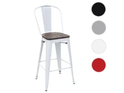 Tabouret De Bar MCW-A73, Assise En Bois Incluse,blanc -Meilleur Meubles Magasin tabouret haut 24547399